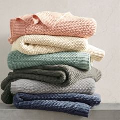 Simple Solid Knit Throw Blanket