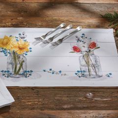 Simple Spring Farmhouse Table Runner