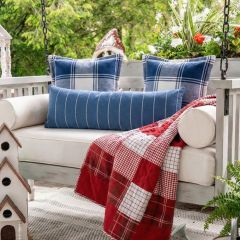 Simple Stripe Long Cotton Lumbar Pillow