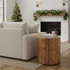 Simple Sunburst Round Side Table