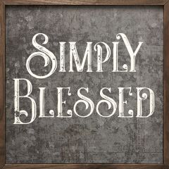 Simply Blessed Tin Wall Sign