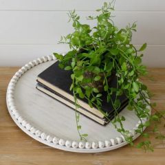 Simply Chic Round Beaded Trays Set of 2