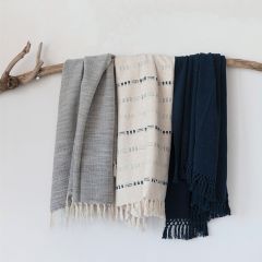Simply Classic Fringed Farmhouse Throw Blanket