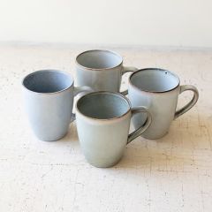 Simply Grey Ceramic Mugs Set of 4