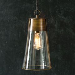 Simply Sleek Glass Cone Pendant Light