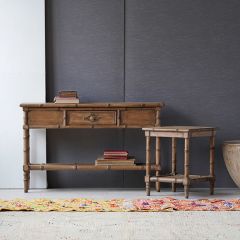 Single Drawer Faux Bamboo Console
