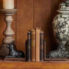 Sitting Bird Dog Bookend Set of 2