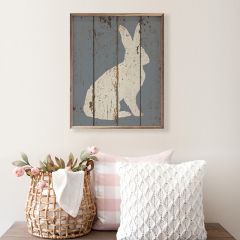 Sitting Bunny Blue Wall Art