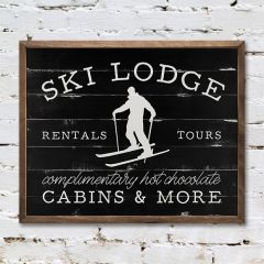 Ski Lodge Wall Sign