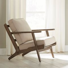 Slat Back Cushioned Leisure Chair