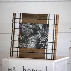 Slatted Wood Rustic Farmhouse Photo Frame Set of 2