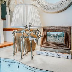 Sleek and Chic Gold Reindeer Figurine