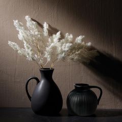 Sleek Ceramic Pitcher Vase Set of 2