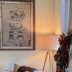 Sleigh Patent Gallery Wrapped Canvas