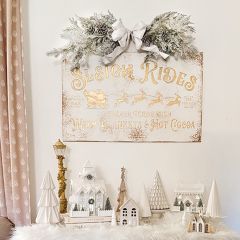 Sleigh Rides Metal Wall Sign
