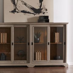 Sliding Framed Glass Door Display Cabinet