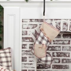 Small Urban Plaid Stocking With Pocket Set of 2