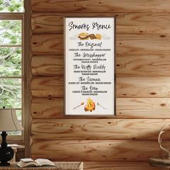 Smores Menu White Framed Wall Sign