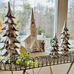 Snow Covered Winter Tree Set of 3