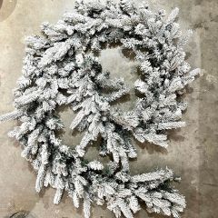 Snow Flocked Lighted Balsam Fir Garland