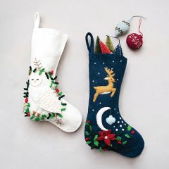 Snow Owl Holiday Stocking