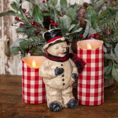 Standing Sparkling Snowman Figurine Figure 8 Inch