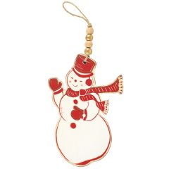 Snowman Wood Ornament