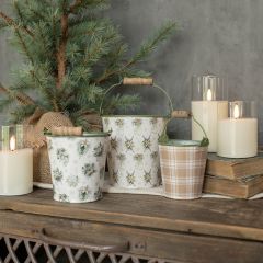 Snowy Christmas Bucket Set of 3