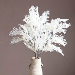 Snowy Faux Plume Grass Stem Set of 2