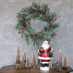 Snowy Festive Holiday Wreath