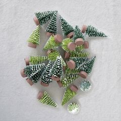 Snowy Mini Bottlebrush Trees