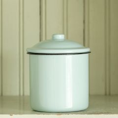 Soft Blue Enamelware Canister Set of 2