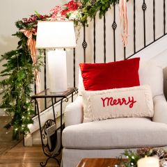 Soft Fringe Merry Slub Pillow