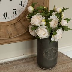 Soft Pastel Faux Peony Stem