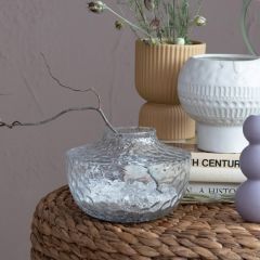 Sophisticated Hammered Glass Vase