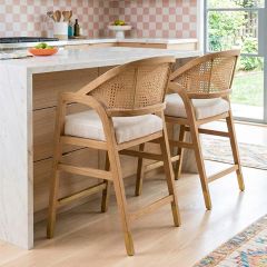 Sophisticated Natural Royce Counter Stool