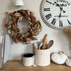 Southern Farmhouse Rustic Magnolia Leaf Wreath