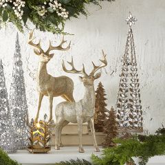 Sparkling Jeweled Cone Trees Set of 2