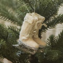 Sparkly Ice Skates Holiday Ornament