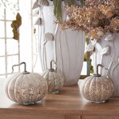 Speckled Glass Pumpkin Set of 3
