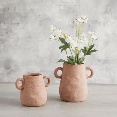 Speckled Peach Stoneware Pot Set of 2