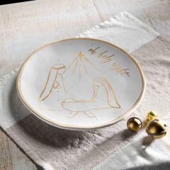 Speckled Stoneware Nativity Platter