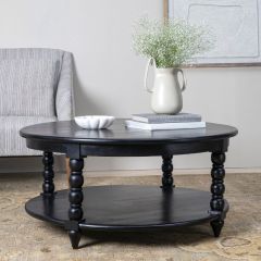 Spindle Leg Round Coffee Table | SHIPS FREE