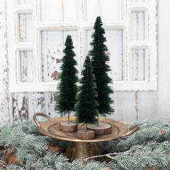 Spiral Bottlebrush Tree Set of 3