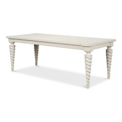 Spiral Leg Rectangle Dining Table