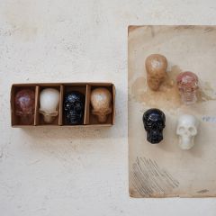 Spooky Decorative Skulls Boxed Set of 4