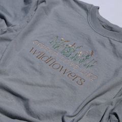 Spread Love Like Wildflowers Embroidered Granite Tee