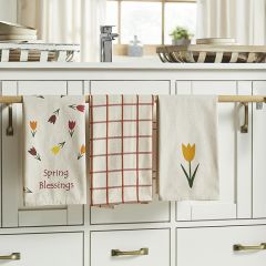 Spring Blessings Tulip Tea Towel Set of 3