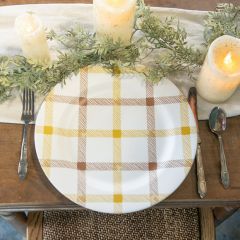 Spring Cottage Plaid Charger Plate