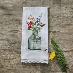 Spring Farmhouse Wildflower Dish Towel